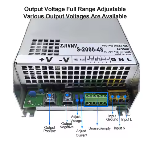 S-2000W Switching Power Supply Adjustable smps AC-DC 0-12v 24v 36v 48v 60v 72v 80v 90v 110v 150v 220
