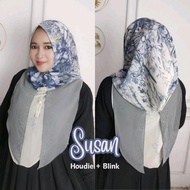 Dewisa- Instant Hijab Susan Houdie Blink Softpad Ceruty Babydoll Printing Premium Adult Muslim