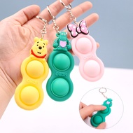 It Disney Stitch Keychain Fidget Toys Squishy Sensory Anti Stress Kawaii Spopg Situ Push Bubble Fidg