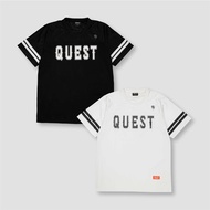 [QUEST] QUEST FOOTBALL TEE Short T Black White