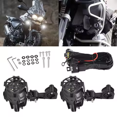 1 Pair Motorcycle Fog Light Additional Headlights, 2Pcs Universal LED Spotlights 6000K 40W for BMW R