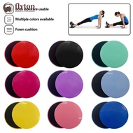 FLYTOP 2Pcs Round Yoga Disc Fitness Disc Exercise Sliding Plate Gliding Discs Slider For Yoga Gym Co
