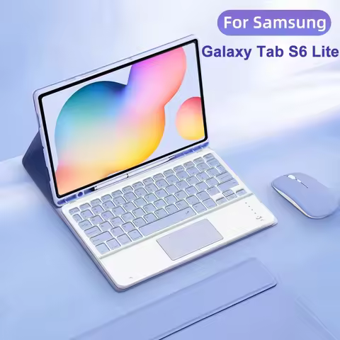 For Samsung Galaxy Tab S6 Lite Case 10.4' Detachable Tablets Keyboard Cover for Samsung Tab S6 Lite 