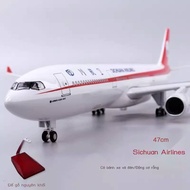 Chinese A319 Sichuan Airlines 3U8633 model, similar style with wheels and lights, m simulation