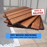 DIY Wood Decking/ Solid Wood Floor / Kayu Meranti /Floor Decking/ Garden Decoration Flooring/ WPC Wo