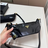 SOFTLUX Oil Wax Leather Underarm Baguette Bag Matching Box PR333333-75751026