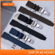 22mm Top Quality Nylon Fiber Leather Watchband For IWC Strap For IW377729/389001 Big Pilot Belt Watch Accessories