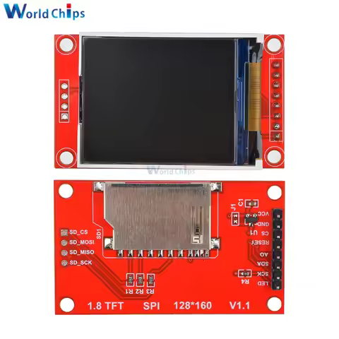 1.8 Inch 1.8" LCD Display TFT Screen Module SPI Interface 128*160 Resolution 16BIT RGB 4 IO ST7735 S