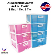 4 Tier A4 Drawer | Tier 4 &amp; Tier 5 | A4 Paper Drawer | Stationery | Plastic Drawer | Document Drawer | Laci Kertas