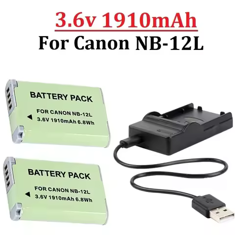 1910mAh NB-12L NB 12L NB12L Battery For Canon G1 X Mark II G1X Mark 2 for N100 N100 VIXIA mini X Cam