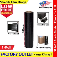 Black Stretch Film Plastic Wrapping Plastic Wrap Plastic Film Cling Wrap Shrink Wrap 500mm x 1.2kg