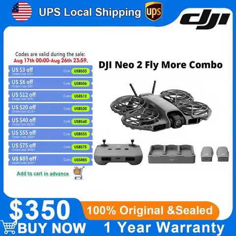 DJI Neo 2 Fly More Combo Drones with a Camera Stable Transmission With Digital Transceiver, Neo 2 DJ