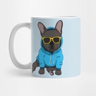 Frenchie Hipster Coffee Mug (Black). Hipster Frenchie (Black) Coffee Mug