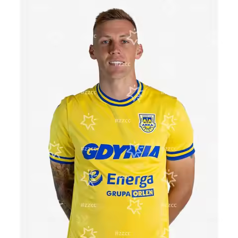 25-26 Ekstraklasa Arka Gdynia home football jersey Autumn Sports Dry Quickly Men's T-Shirt Children'