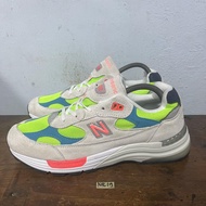 Sepatu second branded new balance 992 white neon size 42
