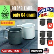 Outdoor 300ML Camping Hiking Mug Water Coffee Tea Cup with Foldable Handles 9609 Aluminium Lightweig