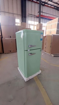 🍀綠色復古雪櫃  一級能源小型雪櫃 迷你雪櫃 冷藏冷凍雙門雪櫃refrigerator