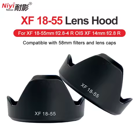1cps XF 18-55 Camera Lens Hood Light Shadow Hood for Fuji XF 18-55mm f/2.8-4 R OIS XF 14mm f/2.8 R P