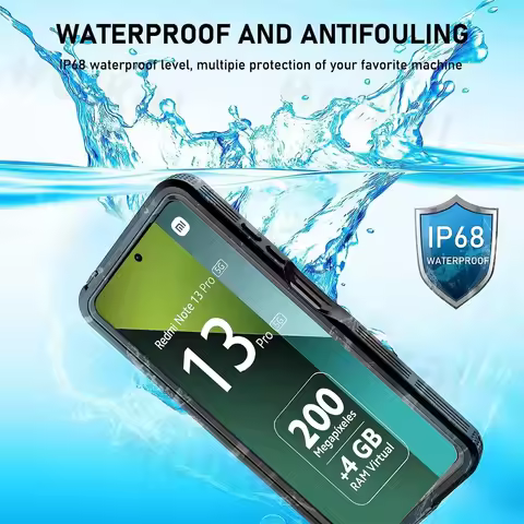 For Redmi Note 14 Pro POCP X6 IP68 Waterproof Case Magsafe 360 Protect Seal Funda Xiaomi Redmi Note 