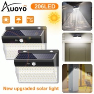 Auoyo 206LED Outdoor Lighting Solar Security Outdoor Lights Solar Lights 270° Wide Angle Lighting S