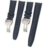 GC GUAN CHAO 20mm 22mm Cowhide Woven Watchband Fit for IWC Portugieser IW504504 IW3777 Watches Curve