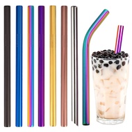 12mm Wide Bubble Tea Metal Straw 304 Stainless Steel Straws 8.5'' Reusable Drinking Straws for Boba Smoothies Milkshakes Bar Cocktail Drinkare