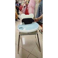 Foldable High Chair Baby Dining Seater Adjustable Height Removable Legs