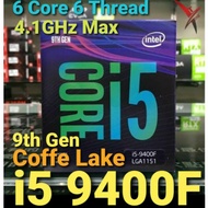 Core i5 9400F 4.1GHz Coffe Lake 9th Gen Intel Processor Original