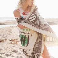 100 Dollar Bills Beach Towel for Adults | Kids, Aimilaly Large Beach Towels for Beach Swimming Pool 
