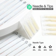 20 Mixed Sets Tattoo Needles, 5 Pieces 3RL, 5 Pieces 5RL, 5 Pieces 3RS, 5 Pieces 5RS
