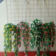 bunga gantung sintetis - bunga gantung sintetis tanaman artificial - putih