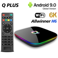 Android 9.0 Q Plus TV 4GB RAM 32GB/64GB ROM Allwinner H6 Quad Core 3D H.265 USB3.0 2.4G WiFi 6K HD M