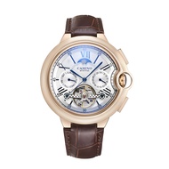 [In-stock fast delivery] Tourbillon Mechanical Watch Leather Strap Tourbillon Mechanical Watch Men's