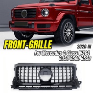 For Mercedes G Class W464 G350 G500 G550 2019-in 2020-in Glossy Black GT Stely Front Bumper Grille, 