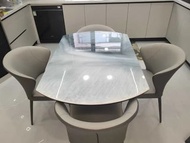 高端餐桌家用可旋轉dining table 伸縮折疊圓桌家用圓形 兩用桌 桌面多款式#餐桌#dining table.