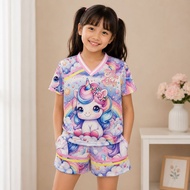 Junior Kids Jersey Set Ages 2-7 Years Unicorn Pony Printing Latest Viral Trend