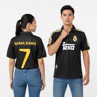 Retro Jersey Rl mdrd Away Teka 1998 2000 Football Shirt Rlmdrd Vintage Black Custom Name Back Number
