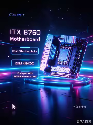 ERYING B760i Mini ITX Gaming Motherboard B760 WiFi 5 XMP DDR4 LGA1700 Supports 12th 13th 14th Gen CP