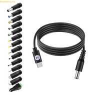 Doublebuy USB Type C to DC5V 5 5mm Power Cord with 14 Interchangeable Tip For Tablets