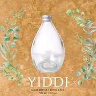 YIDDI Glass Bottle 500 ML | Glass Coffee Bottle | Glass Juice Bottle