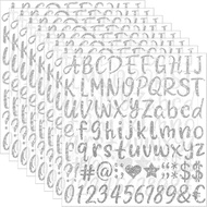 648 PCS Pelekat Huruf Pelekat Abjad Berkilauan Pelekat Sendiri Vinyl Kalis Air Huruf ABC Kecil untuk