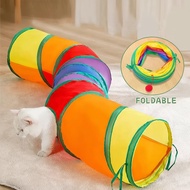 Cat Tunnel Foldable Kitten Puppy Rabbit Ferret Play Toys Rainbow Interactive Pet Toys-00