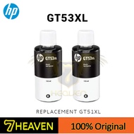 2 Bottle HP GT51XL GT53XL Black Color Original Ink Bottle For GT5810,GT5820,Ink Tank 415/315
