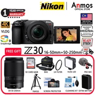 NIKON Z30 Mirrorless Camera NIKKOR Z DX Vlogger Essentials 16-50mm / 50-250mm Z30 with kit lens 1 YE