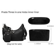 For Prada Re-Edition Saffiano Organizer Women Travel Makeup Inner Tidy up Travel Insert Bag Storage 
