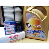 SUZUKI VITARA 16V OIL FILTER + AIR FILTER + KOYOMA 5W30 SEMI SYNTHETIC ENGINE OIL