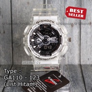 HITAM G Shock GA-100 Baby BA-110 Transparant bening clear couple Watch - Black