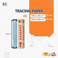 A0 Tracing Paper Roll Form - 112gsm (Premium Quality)