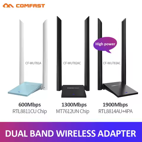 COMFAST USB3.0 WiFi Adapter MT7612U/RTL8814AU Chip Dual Antenna 2.4G&5G Wireless Network Card WiFi A