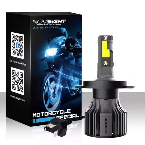 Novsight Newest N39 H4 LED Motorcycle Light 6000K Super Bright 36W 5000LM High/Low Beam Mini LED Hea